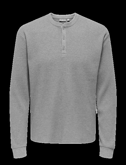 ONLY & SONS | Onstobie Reg Ls Henley Tee Noos | L