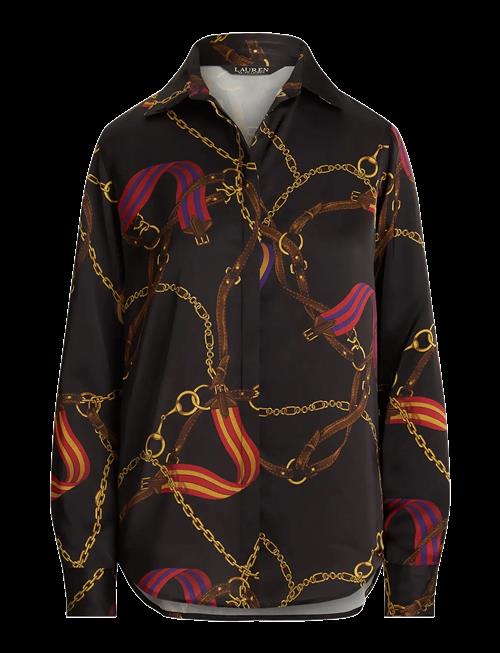 Lauren Ralph Lauren | Classic Fit Belting-Print Satin Shirt | M