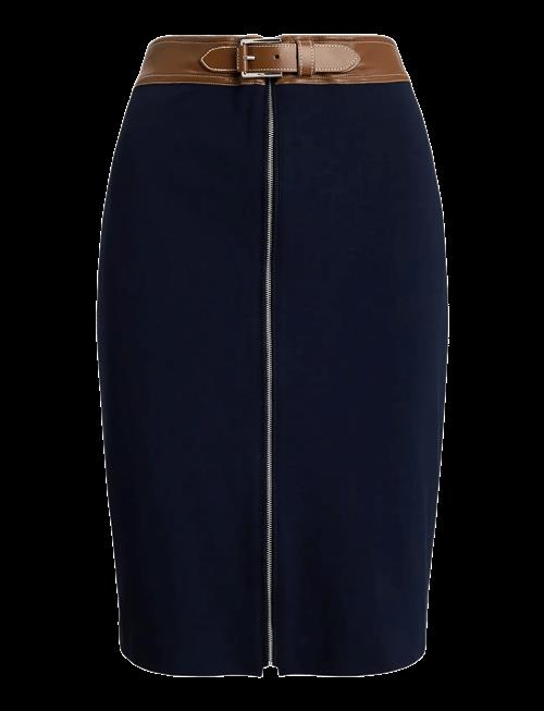 Lauren Ralph Lauren | Faux-Leather-Trim Ponte Pencil Skirt | 34
