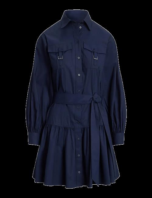 Lauren Ralph Lauren | Buckle-Trim Cotton-Blend Shirtdress | 38