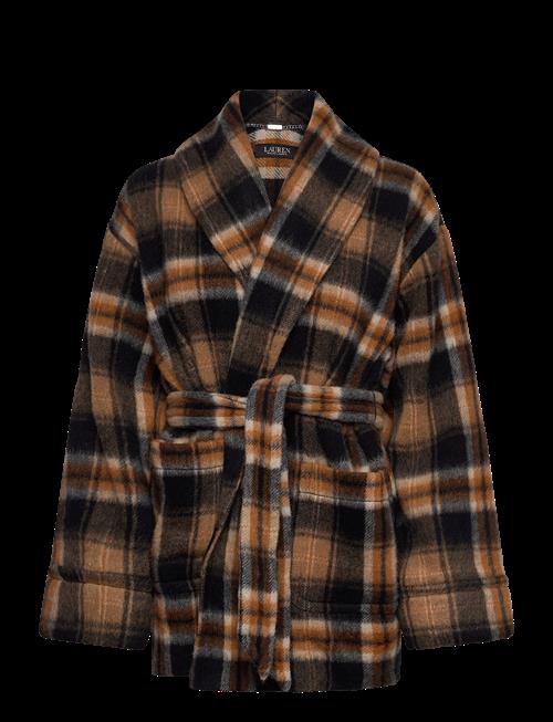 Lauren Ralph Lauren | Plaid Wool-Blend Shawl-Collar Wrap Coat | XL