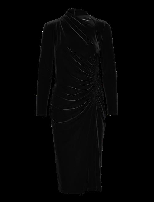 Lauren Ralph Lauren | Ruched Velvet Asymmetrical Dress | 40