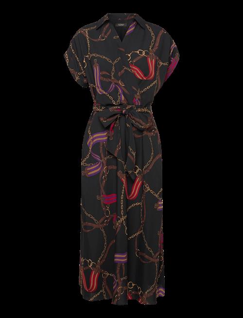 Lauren Ralph Lauren | Belting-Print Belted Crepe Dress | 32