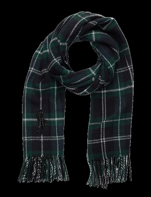 Polo Ralph Lauren | Beaded Big Pony Plaid Wool Scarf | ONE SIZE