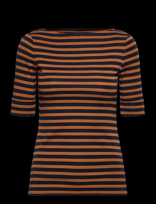 Lauren Ralph Lauren | Striped Stretch Cotton Boatneck Tee | XS