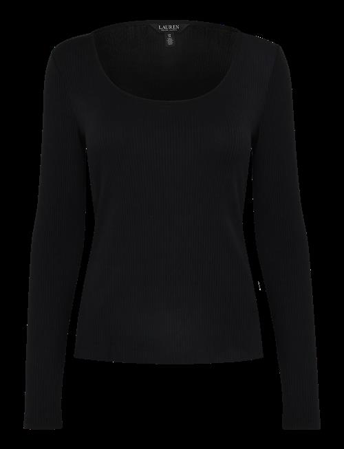 Lauren Ralph Lauren | Rib-Knit Long-Sleeve Scoopneck Tee | XS