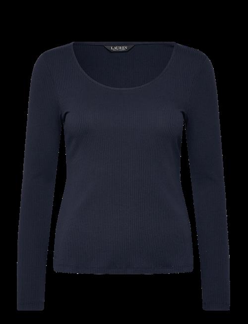 Lauren Ralph Lauren | Rib-Knit Long-Sleeve Scoopneck Tee | S