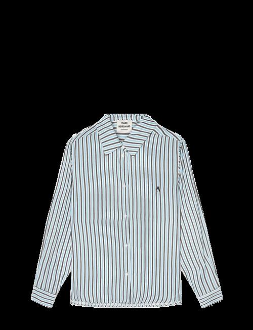 Mads Nørgaard | Delicate Twill Crane Shirt Aop | 40