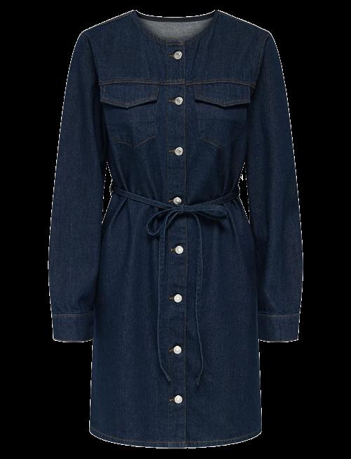 ONLY | Onlminnie No Collar Belt Denm Dress | S