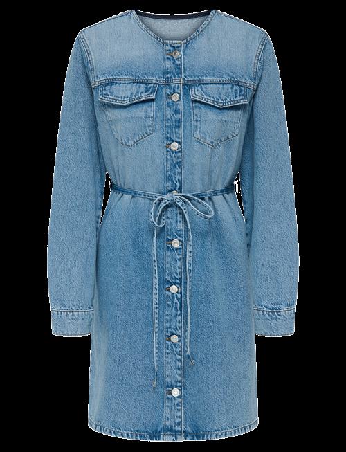 ONLY | Onlminnie No Collar Belt Denm Dress | M