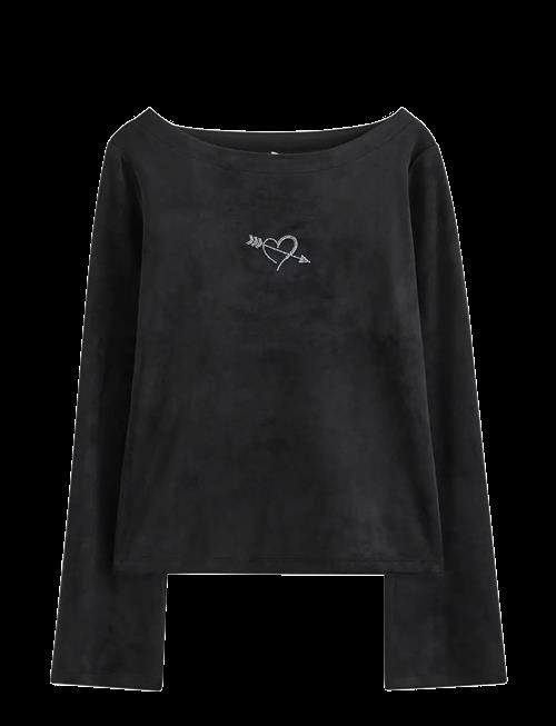 Lindex | Langærmet Top I Velour | 128