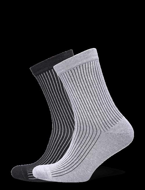 Organic Basics | Core Rib Contrast Socks 2-Pack | 43-46