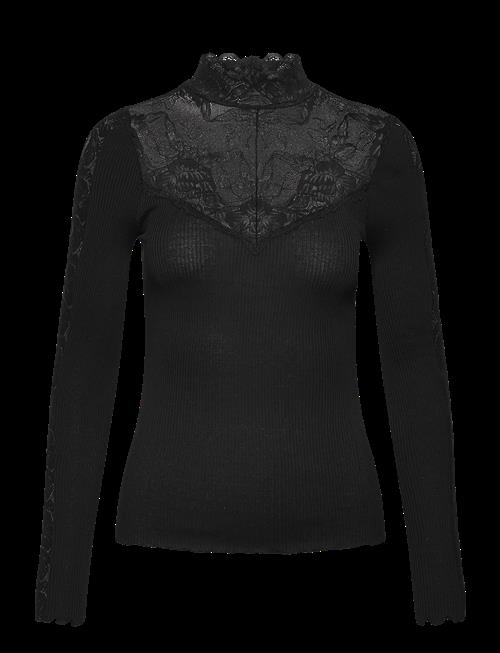 Rosemunde | Rwbeatha Silk Ls Lace T-Neck T-Shir | XS