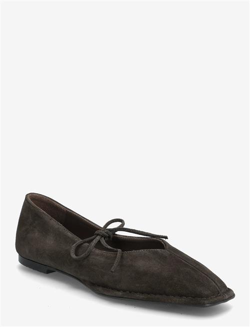 ALOHAS | Sway Suede Tan Leather Ballet Flats | 40