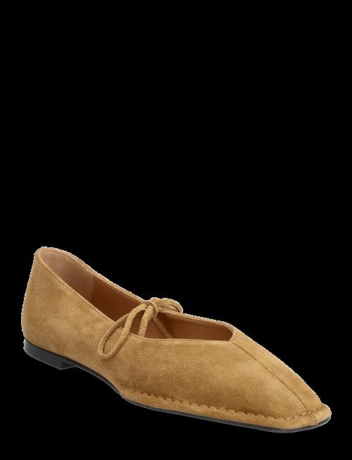 ALOHAS | Sway Suede Coffee Brown Leather Ballet Flats | 40