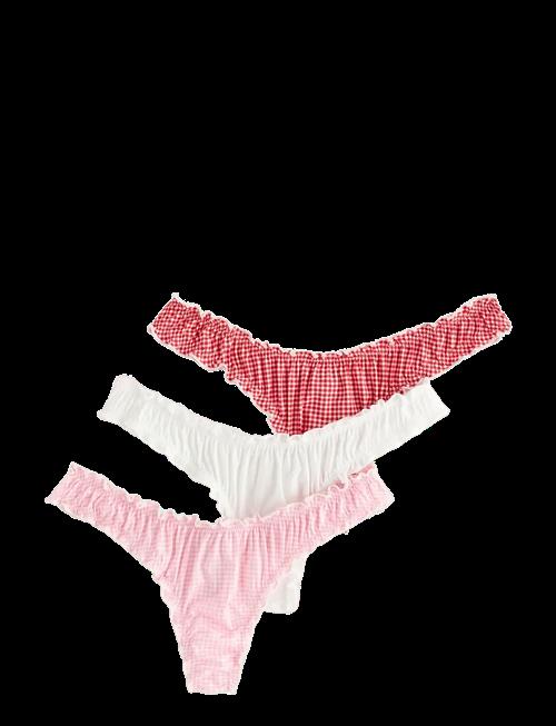 Lindex | 3-Pack Thong With Low Waist | L