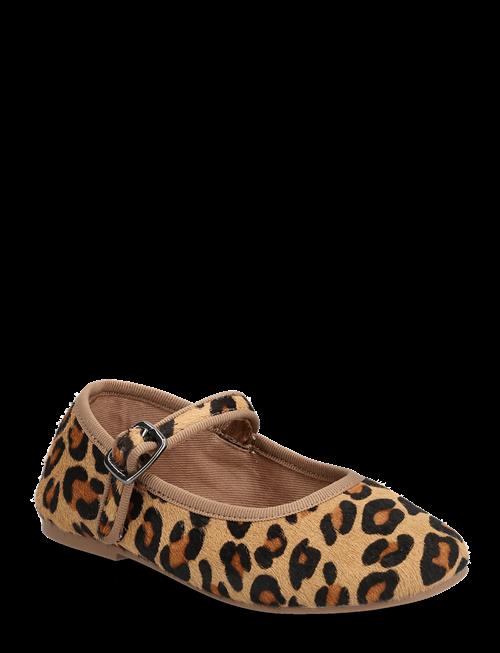 Mango | Leopard-Print Leather Ballerinas | 23