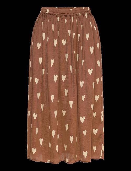 Stella Nova | Heart Printed Silk Skirt | 36