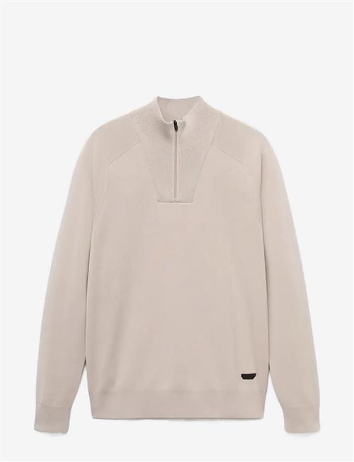 Mango | Breathable Zip-Neck Sweater | L