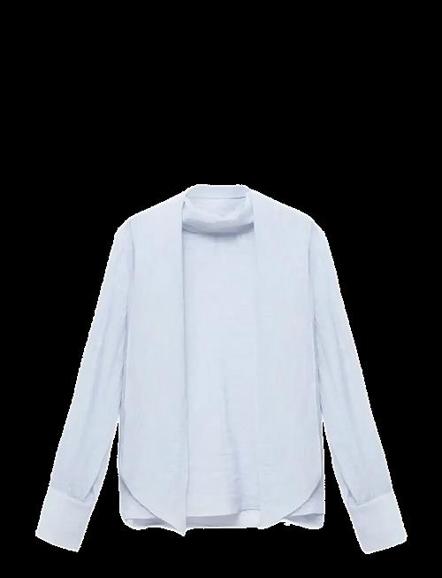 Mango | Textured Blouse With Foulard | M
