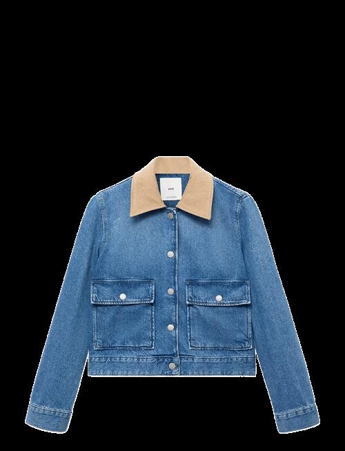 Mango | Corduroy Collar Denim Jacket | M