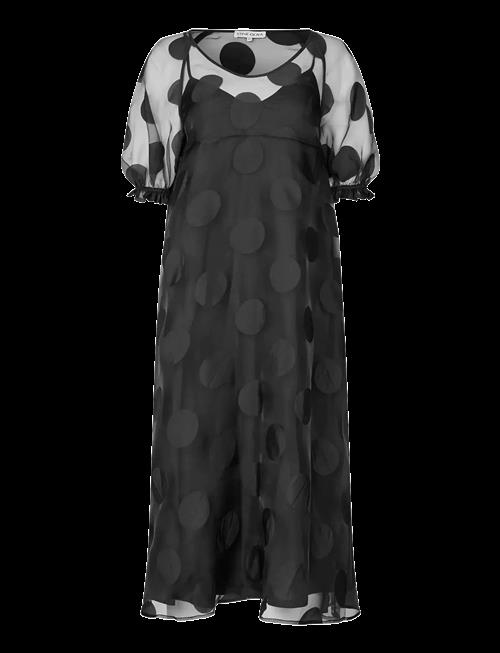 STINE GOYA | Dotted Organza, Puff Sleeve Long Dress | M