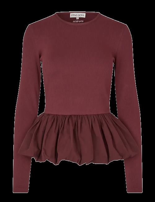 STINE GOYA | Rib / Light Cotton, Long Sleeve Balloon Top | L