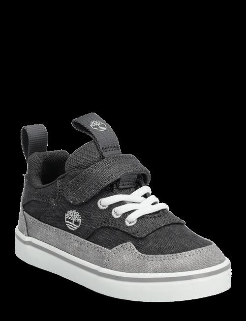 Timberland | Stone Jump Low Hook & Loop Sneaker Dark Grey Canvas | 25