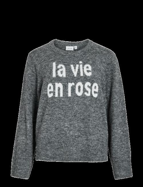 Vila | Vimelie O-Neck L/S Detail Knit Top/R | M