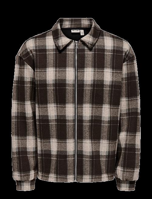 ONLY & SONS | Onshendon Loose Ls Zip Overshirt Sweat | XS