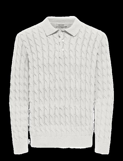 ONLY & SONS | Onskicker Life Rlx  Ls Cabel Polo Knit | XXL