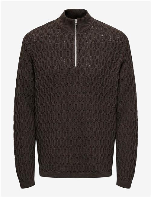 ONLY & SONS | Onsleonard Life Reg 7 Half Zip Knit Cs | M