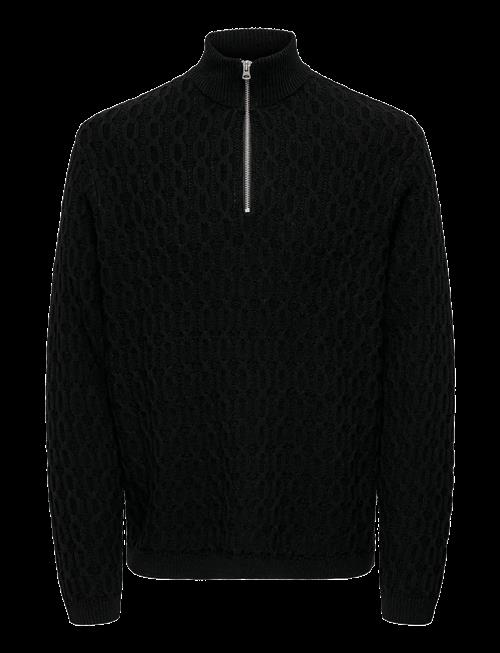 ONLY & SONS | Onsleonard Life Reg 7 Half Zip Knit Cs | M