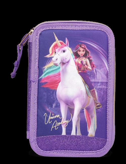 Euromic | Unicorn Academy, Fyldt Dobbelt Penalhus | ONE SIZE