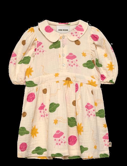 Mini Rodini | Space Aop Muslin Woven Ss Dress | 128/134