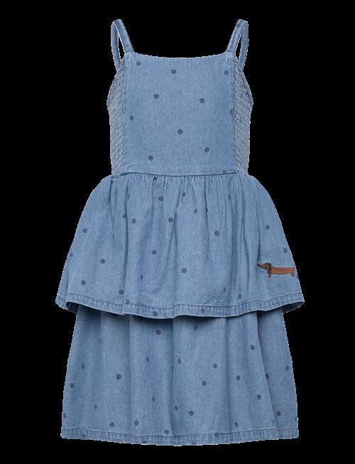 Mini Rodini | Lw Denim Dots Aop Strap Dress | 80/86