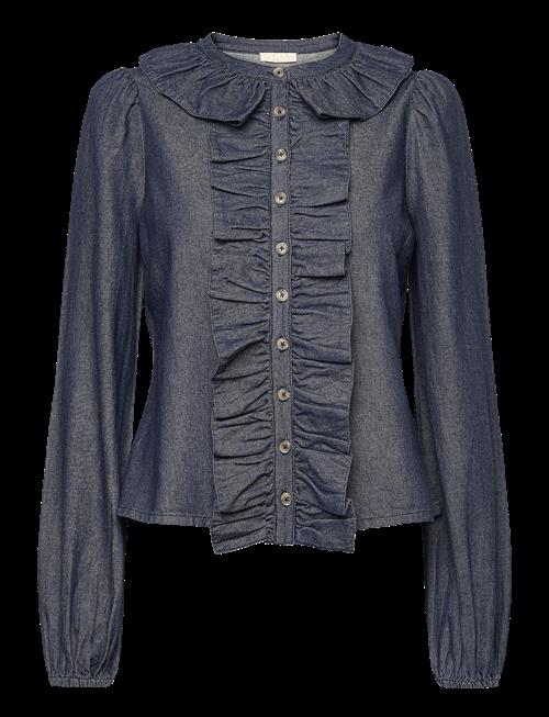 by Ti Mo | Denim Flounce Blouse | XL