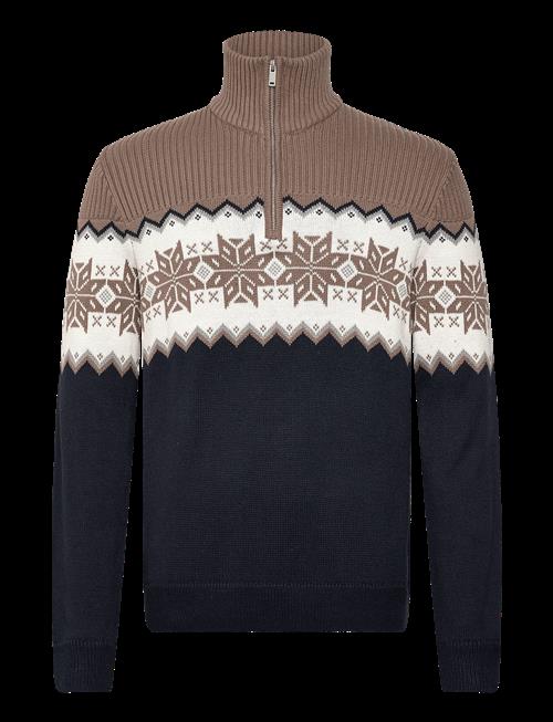 Lindbergh | Jacquard Half Zip Christmas Knit | S