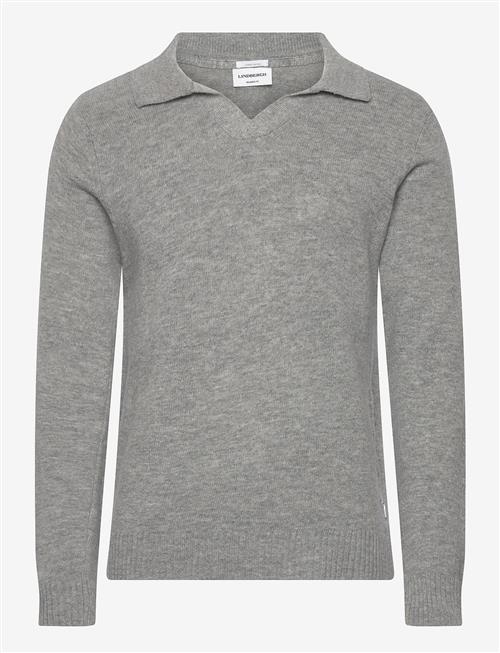 Lindbergh | Lambswool L/S V-Neck Polo | L