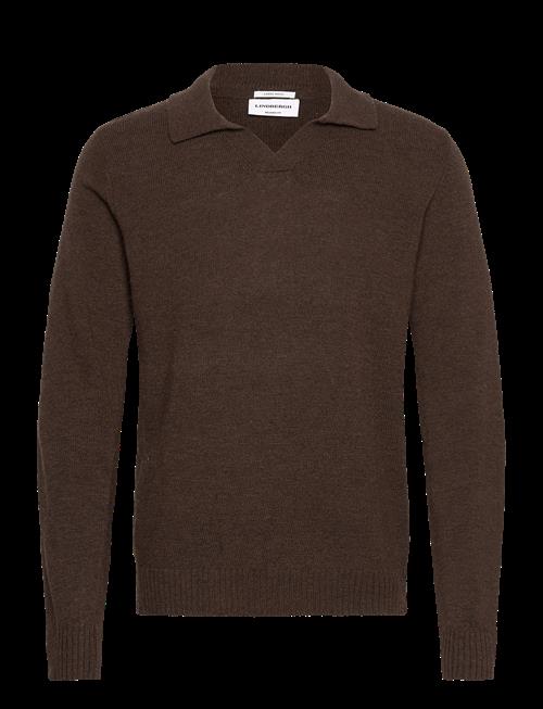 Lindbergh | Lambswool L/S V-Neck Polo | S