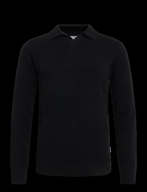 Lindbergh | Ribbed L/S V-Neck Poloribbed L/S V-Neck Polo | S