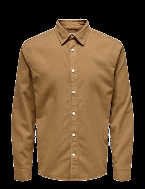 ONLY & SONS | Onsotto Reg Peach Finish Ls Shirt | M