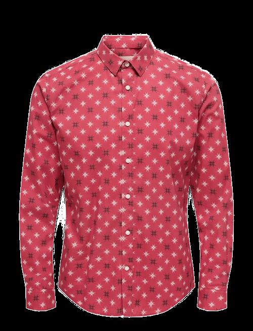 ONLY & SONS | Onself Xmas Aop Slim Poplin Ls Shirt | XS
