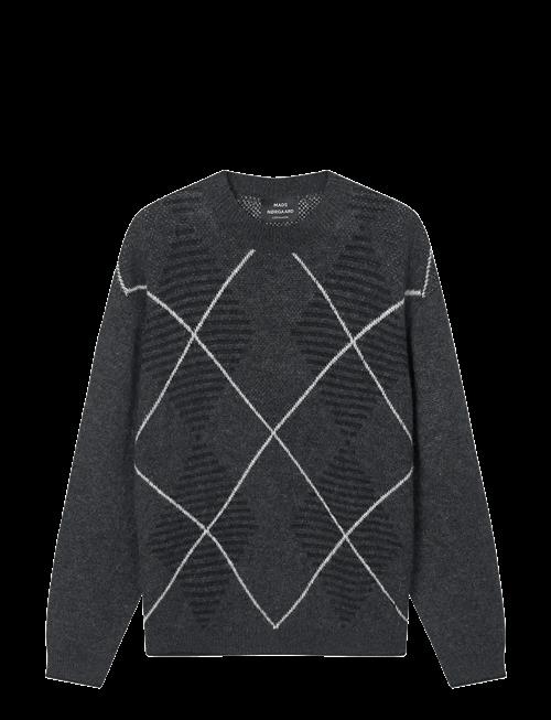 Mads Nørgaard | Comfy Wool Adam Argyle Knit | XL