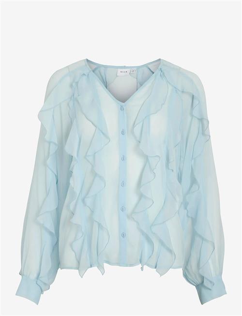 Vila | Vimitalla V-Neck L/S Flounce Shirt | 34