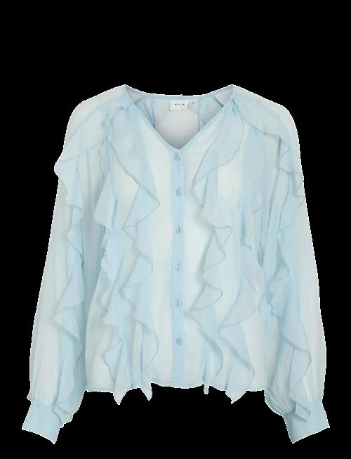 Vila | Vimitalla V-Neck L/S Flounce Shirt | 40