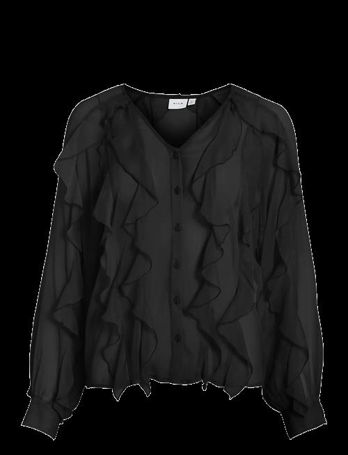 Vila | Vimitalla V-Neck L/S Flounce Shirt | 40