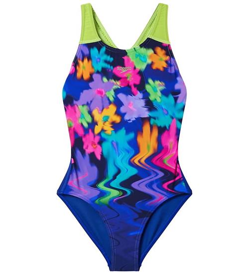 Speedo Badedragt - Print Splashback - Night Watch/Citrus Green