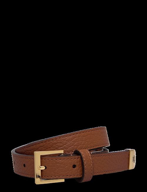 Lauren Ralph Lauren | Pebbled Leather Skinny Belt | L