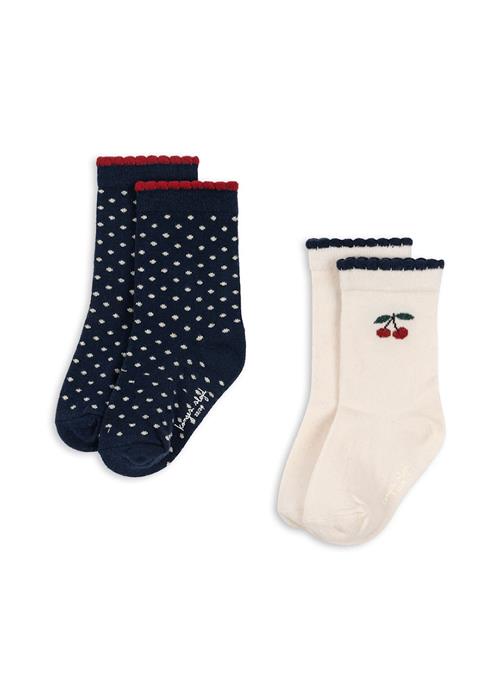 Konges Sløjd 2-pak Sokker Cherry Mix  Cherry Mix-29-32  Rød  29-32 EU  Piger